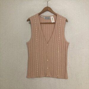 Vtg Jantzen Sweater Vest Womens Size S Knitted Hand Embroidered Cottagecore‎